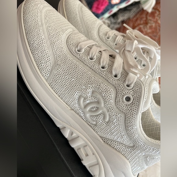 Brand new in box 20P size 36\ 6 chanel sneakers, beautiful sequins - Picture 6 of 14